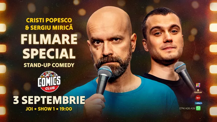 Filmare Special - Cristi Popesco & Sergiu Mirică la ComicsClub! - Show 1