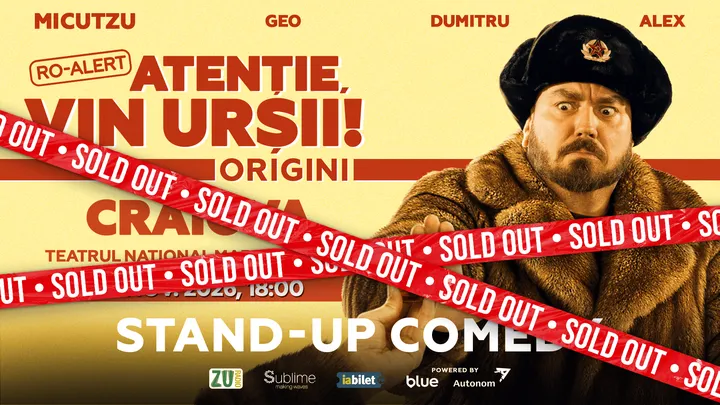 Craiova: Stand-up Comedy cu Micutzu, Geo Adrian si George Dumitru - “Atentie, vin ursii!” - ORA 18:00