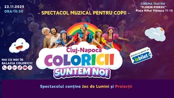 Cluj-Napoca: Spectacol muzical pentru copii: Coloricii suntem noi