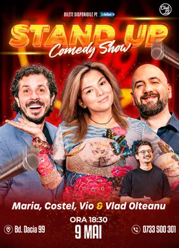 Stand-up Comedy cu Costel, Maria Popovici, Vio, Vlad Olteanu la Club 99