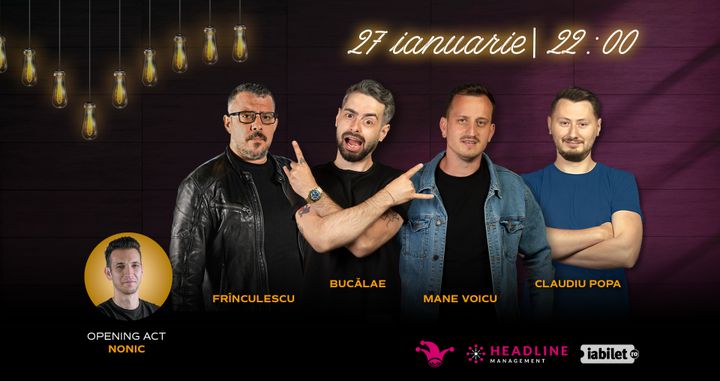 Stand-up comedy cu Bucălae, Mane, Frînculescu și Claudiu Popa