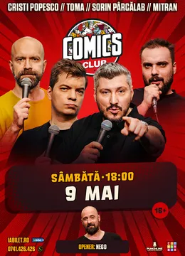 Stand-up cu Cristi Popesco, Toma, Sorin și Mitran la ComicsClub!