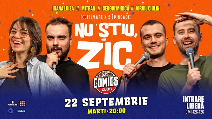 Filmare Emisiune Nu știu, zic! 2 episoade la ComicsClub!
