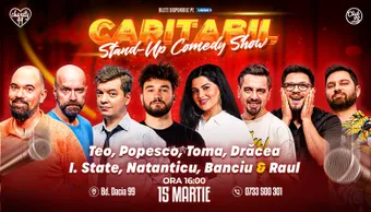 Stand-Up Comedy Caritabil cu Teo, Cristi Popesco, Toma, Drăcea, Ioana State, Natanticu, Banciu & Raul Gheba
