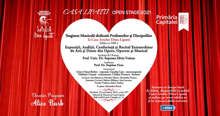 Stagiune Muzicală dedicată Profesorilor și Discipolilor - Programul CASA LIPATTI Open Stage, Ediția a XIII-a
