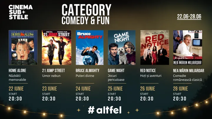 Cinema sub stele: Comedy & Fun Week