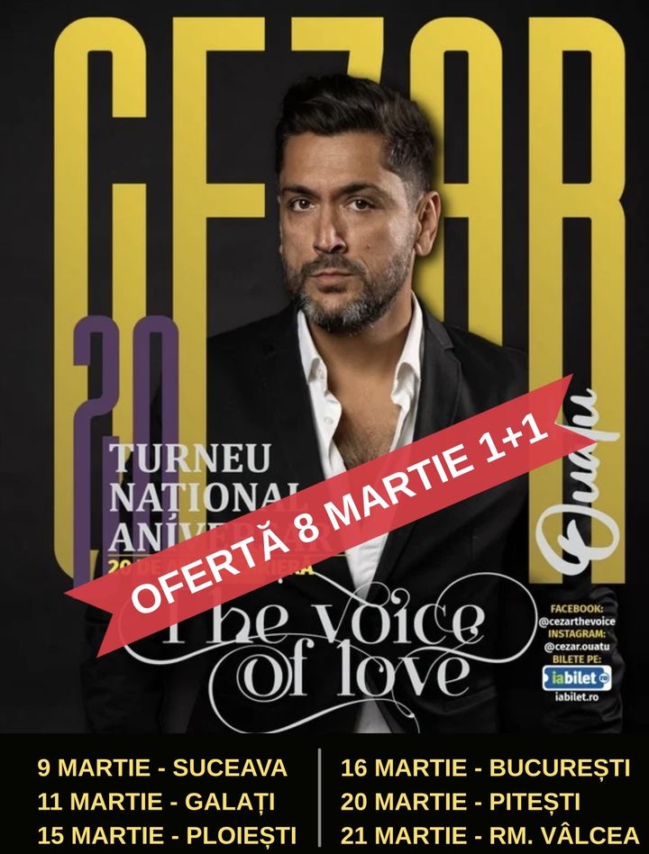 Cezar Ouatu - 20 De Ani De Carieră Turneu Aniversar 2026 - “The Voice Of Love”