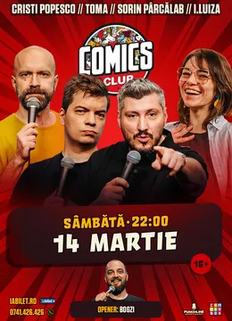 Stand-up cu Cristi Popesco, Toma, Sorin și Ioana Luiza la ComicsClub!