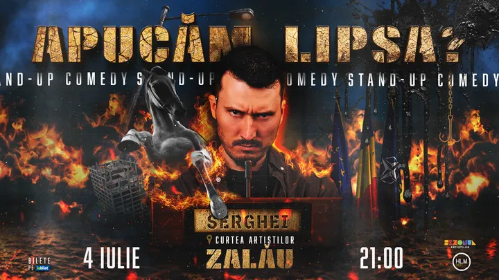 Zalău: Stand-Up Comedy politic cu Serghei - „Apucăm lipsa?”