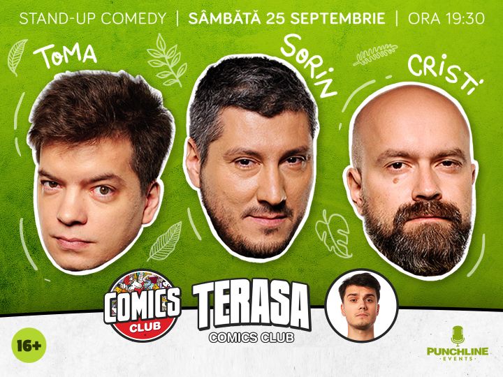 Show#1: Stand Up Comedy cu Cristi, Toma si Sorin @Comics Club