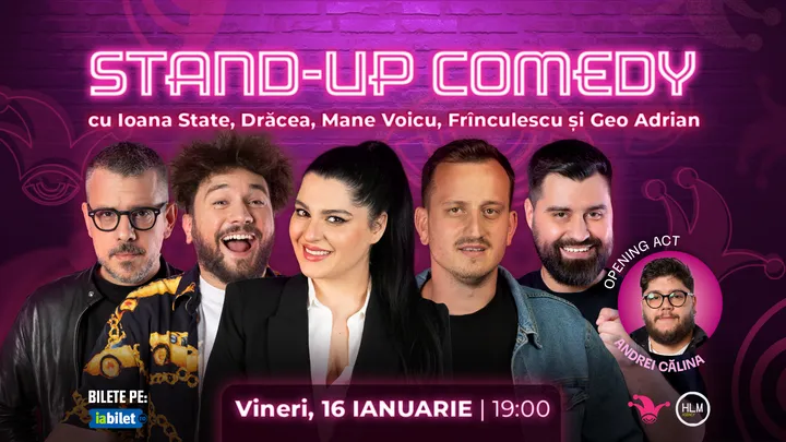 The Fool: Stand-up comedy cu Ioana State, Drăcea, Mane Voicu, Frînculescu și Geo Adrian