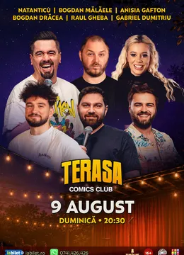 Stand-up cu Natanticu, Anisia, Bogdan Mălăele, Drăcea, Raul și Gabriel Dumitriu pe Terasa ComicsClub!