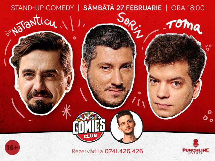Stand-up cu Natanticu, Toma si Sorin la ComicsClub! Show 1