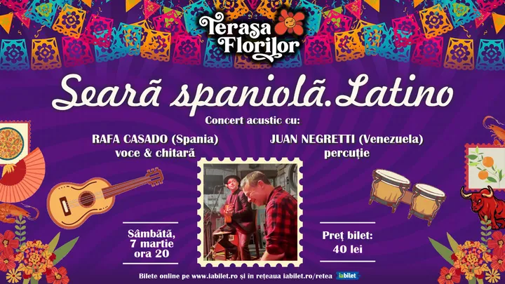 Seară spaniolă/latino: Concert acustic cu Rafa Casado si Juan Negretti