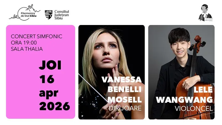 Sibiu: Concert simfonic – Vanessa Benelli Mosell | Lele Wangwang