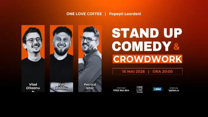 Popesti Leordeni: Stand-Up Comedy & Crowdwork cu Edi Rădoiu, Vlad Olteanu și Petrică Iștoc