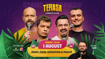 Stand-up cu Cristi Popesco, Toma, Natanticu și Mirică pe Terasa ComicsClub!