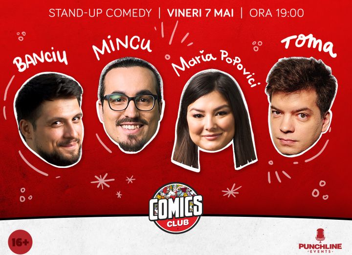 Stand-up cu Toma, Mincu și Maria la ComicsClub!