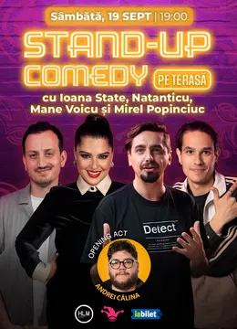 The Fool Terasa: Stand-up comedy cu Ioana State, Natanticu, Mane Voicu și Mirel Popinciuc
