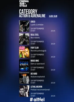 Cinema sub stele: Action & Adrenaline Week