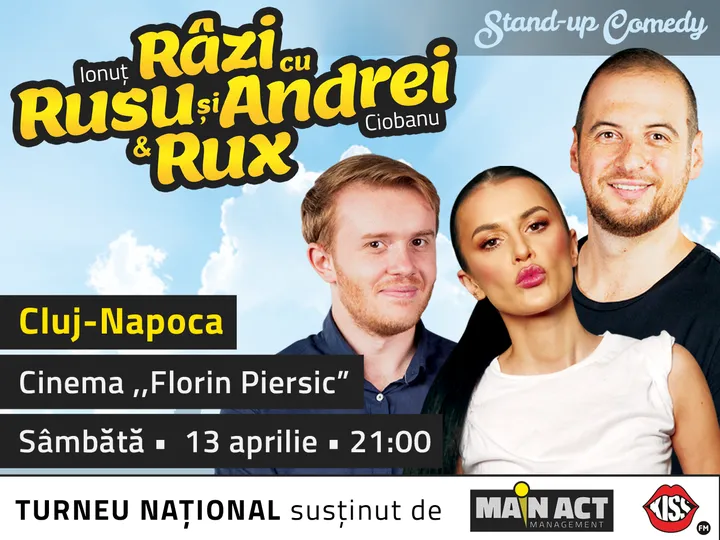 Cluj-Napoca: Stand-up Comedy - Râzi cu Rusu și Andrei & Rux