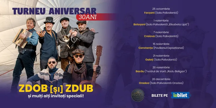 Oradea: Turneu Aniversar 30 Ani Zdob și Zdub