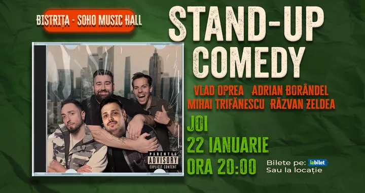 Bistrita: Stand-up Comedy cu Oprea, Borândel, Trifănescu și Zeldea