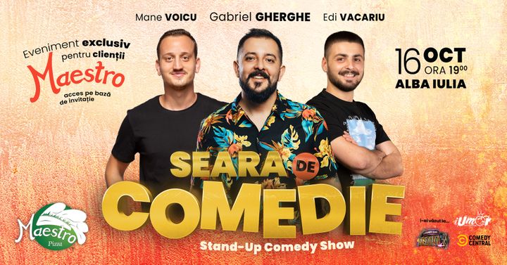 Alba Iulia: Seara de Comedie Maestro: Stand-Up Comedy | Gabriel Gherghe, Mane Voicu
