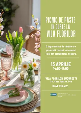 Picnic de Paște în curtea Vilei Florilor