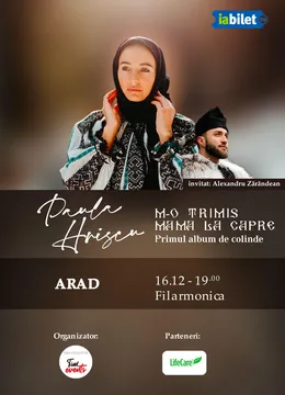 Arad: Concert de colinde Paula Hriscu: M-o trimis mama la capre!