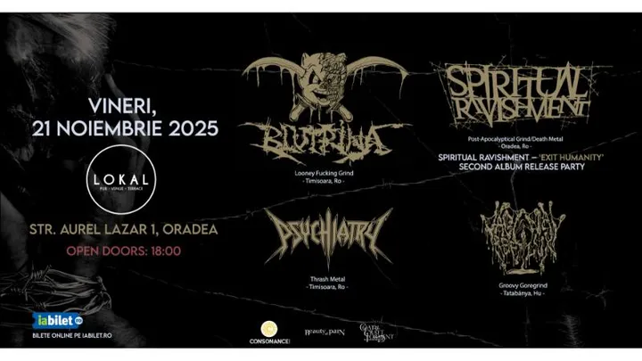 Oradea: Blutrina x Spiritual Ravishment x Vaginal Reflux x Psychiatry