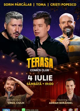 Stand-up cu Cristi Popesco, Toma, Sorin și Virgil pe Terasa ComicsClub!
