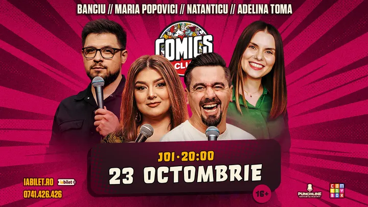 Stand-up cu Maria, Ioana State, Banciu, Adelina și Edi Rădoiu la ComicsClub!