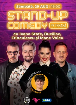 The Fool Terasa: Stand-up comedy cu Bucălae, Mane Voicu, Ioana State și Frînculescu