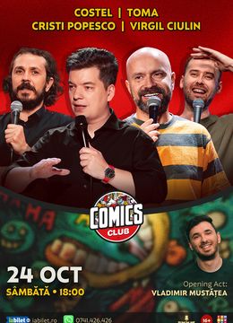 Stand-up cu Cristi Popesco, Toma, Sorin Pârcălab și Virgil la ComicsClub!