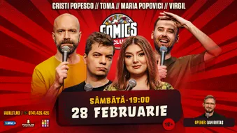 Stand-up cu Cristi Popesco, Toma, Maria Popovici și Virgil la ComicsClub!