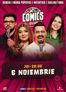 Stand-up cu Maria, Natanticu, Banciu și Adelina la ComicsClub!