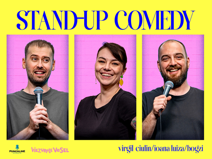 Brașov: Stand-up Comedy cu Virgil Ciulin, Ioana Luiza și Bogzi