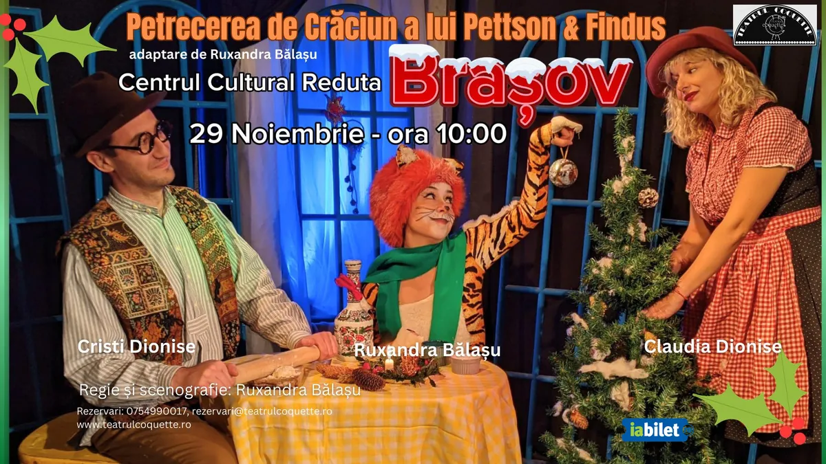 Petrecerea de Craciun a lui Pettson si Findus (teatru pentru copii)