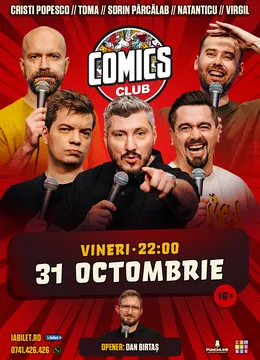Stand-up cu Cristi Popesco, Sorin, Toma, Natanticu și Virgil la ComicsClub!