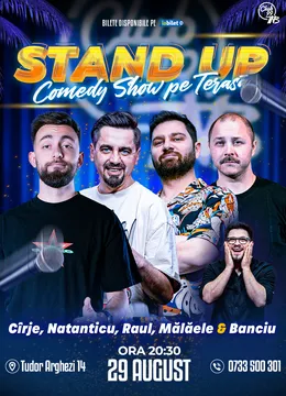 Stand Up Comedy cu Cîrje, Natanticu, Raul Gheba, Mălăele - Banciu la Terasa TNB