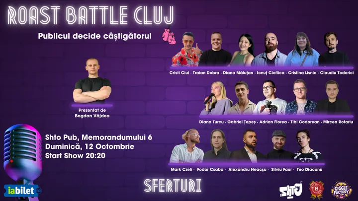 Cluj-Napoca: Roast Battle | Stand-up Comedy Show | 16 Comedianți | Publicul alege câștigătorul!