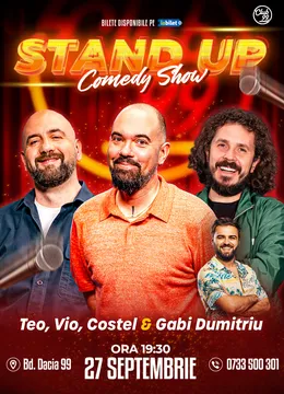 Stand-up Comedy cu Teo, Vio, Costel - Gabi Dumitriu la Club 99