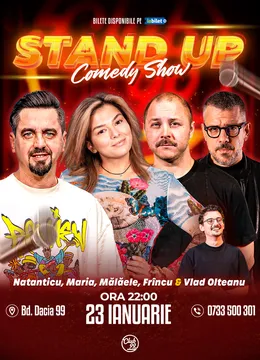 Stand-up Comedy cu Natanticu, Maria Popovici, Mălăele, Frîncu - Vlad Olteanu la Club 99