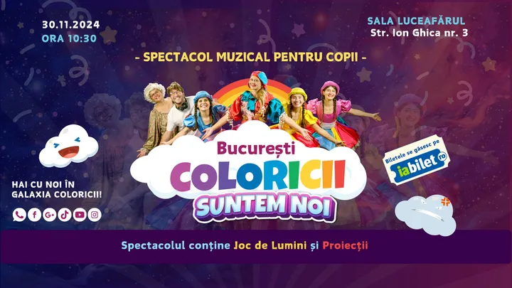 “Coloricii suntem noi” – Spectacol muzical pentru copii