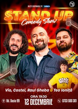 Stand-up Comedy cu Raul Gheba, Vio, Costel - Teo Ioniță la Club 99