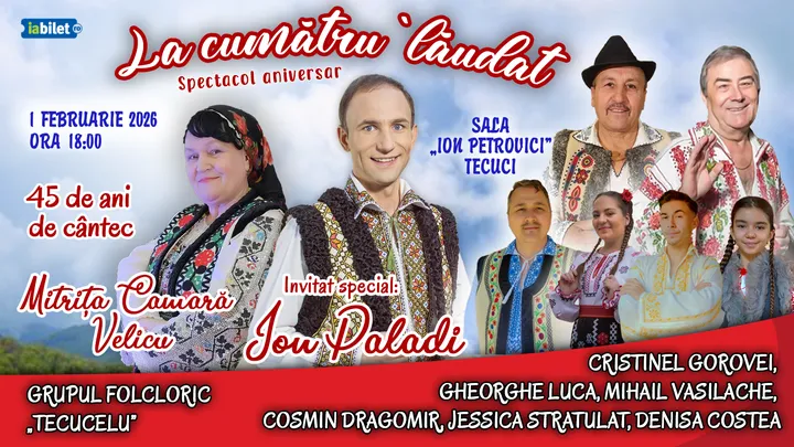 Tecuci: Spectacol aniversar – 45 de ani de carieră și 70 de ani de viață