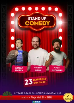 Sibiu: Stand-Up Comedy cu Băra, Sașa & Adrian