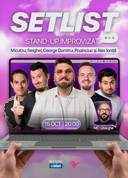 The Fool: Stand-up comedy SETLIST cu Micutzu, Serghei, George Dumitru, Mirel Popinciuc, Alex Ioniță, MC:Gherghe