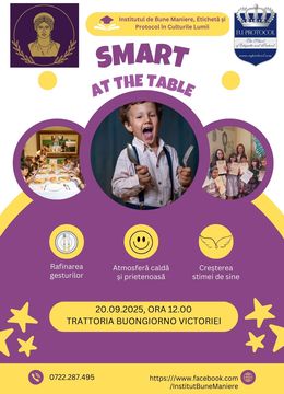 Smart at the table - curs de bune maniere la masă pentru copii